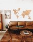 Peinture murale Carte du monde - couleur bois clair 200 cm x 120 cm