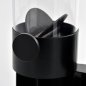 Dispensador de cereales 6L - organizador (soporte) 2 contenedores negros de almacenamiento (copos de maíz + muesli)
