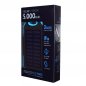 Solar power bank - charger ng mobile phone 5000 mAh na may carabiner