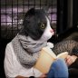 Μάσκα προσώπου (κεφαλιού) μαύρης γάτας - σιλικόνης για παιδιά και ενήλικες