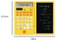 Solar calculator with notepad 6,5" LCD scientific + writing pen (foldable)