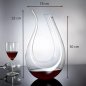 Bokal za vino i dekanter 1500 ml - Unikatni dekanteri u obliku slova U + kuglice za čišćenje
