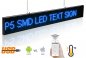 Panneaux LED de texte programmables avec support WiFi - 82 cm x 9,6 cm bleu