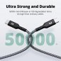 Cable USB-C a USBC SuperCord con velocidad de carga de hasta 100W - negro