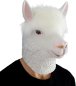 llama mask - Alpaca white face / head silicone mask for kids and adults