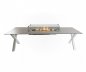 Dining table with fireplace built in 2 in 1 Neolith stone - Luxury outdoor table