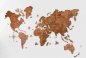 Wall painting of World map - color oak 200 cm x 120 cm