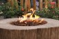 Stump firepit + Luxury table with gas fireplace made of concrete (Wooden imitation)