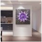 3D-Wandbilder - Metall (Aluminium) - LED-Hintergrundbeleuchtung RGB 20 Farben - Diamantblume 50x50cm