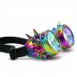 Kaleidoskopik LED kacamata Steampunk bercahaya warna RGB + remote control
