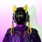 Svetelná LED maska - Cyberpunk 5000 RAVE Helma na hlavu