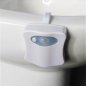 Luz de la taza del inodoro: luz de asiento de noche LED para iluminación de wc de colores con sensor de movimiento