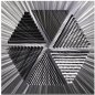 Silver metal wall art - Metal LED backlit RGB 20 colors - Triangles 50x50cm