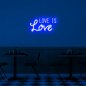Logotipo LED de luz 3D en la pared - Love is Love 50 cm