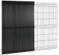 PVC-stängselfyllmedel - plastribbor vertikala för 3D-stängsel och paneler bredd 49 mm - antracitgrå