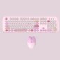 Set tastiera e mouse wireless WiFi - Design elegante in rosa
