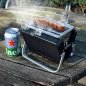 Mini grill 30x 22,5x 7,5cm - compact at portable para sa camping sa maleta