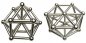 Hastes magnéticas NeoCube com bolas - ouro e prata