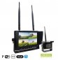 Draadloze camera met monitor - 1x wifi VGA-camera + 7" LCD-monitor met DVR-opname (Audio + Video)