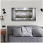 Living room wall paintings - Metal (aluminum) - LED backlit RGB 20 colors - VISION 50x100cm