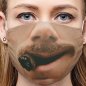 Rolig ansiktsmask 3D-design - GAMLA GENTLEMAN leende med cigarr
