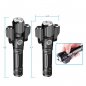 LED flashlight - torch light 20W (2000 Lumens) + 2 side lights + 4 lighting modes