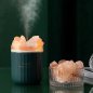 Llambë me kripë Himalayan rozë + Lagështues ajri me kristal aromaterapie USB 5V