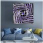3D paintings on the wall metal (aluminum) LED backlit RGB 20 colors - SPIRAL 50x50cm