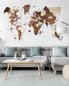 3D wall painting - wooden world map 300 cm x 175 cm