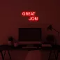 Light LED signs on the wall - 3D logo GREAT JOB 50 cm
