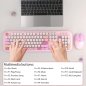 Set tastiera e mouse wireless WiFi - Design elegante in rosa