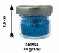 Glitter pulveris — dzirkstoši bioloģiski noārdāmi putekļu rotājumi ķermenim + matiem + bārdai — 10 g (zils)