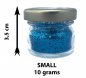 Glitter powder - Sparkling biodegradable dust decorations for the body + hair + beard - 10g (Blue)