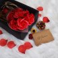 Buchet de săpun - 7 trandafiri veșnici roșii + cutie cadou