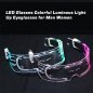 LED vakarėlių akiniai (skaidrūs) CYBERPUNK - keičiasi spalva