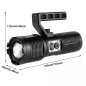 Světlomet - LED baterka + teleskopický ZOOM + LED displej + 3 režimy světla až do 3000m