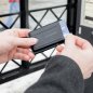 Slim Wallet - portefeuille minimaliste en cuir ultra fin pour 6 cartes (gris)