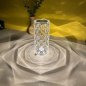 Křišťálová LED lampa - dotyková ve tvaru sklenice (vázy) stolová + dálkové ovládání - 16 barev (21cm)