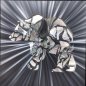 Metal decorative wall art - (aluminum / silver) - LED backlight RGB 20 na kulay - Bear 50x50cm