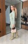 Dámske elagantné šaty  - svetlo zelená farba - MAJARA - fashion Julzz