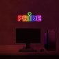 3D неонова LED табела многоцветна за стена - PRIDE 50см