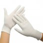 Rubber nitrile gloves the protection against bacteria and viruses - White
