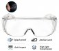 Transparent googles with side shields + anti-fogging