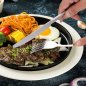 Bộ dao kéo và đĩa 20 món (Thép không gỉ) dành cho bữa ăn ngoài trời