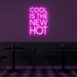 Insegna LED neon 3D a parete - Cool è il nuovo caldo 75 cm
