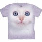Animal ansigts-t-shirt - Hvid kat
