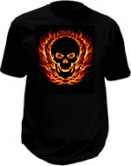 Светодиодная LED футболка Welcome to hell