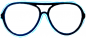 Neónové okuliare  - Biele
