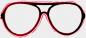 Neon szemüveg - Piros