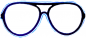 แว่นตานีออน - สีน้ำเงิน